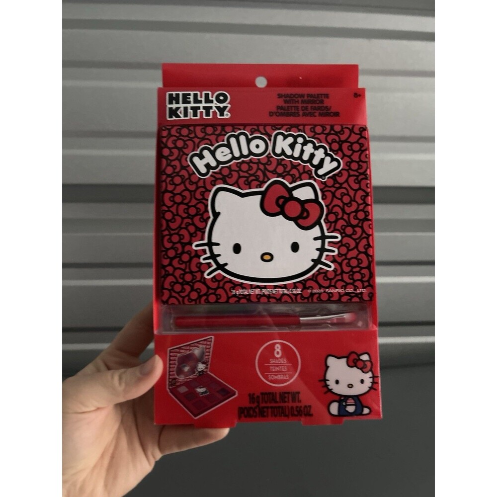 Hello Kitty Townley Eyeshadow Palette with Mirror Brush 8 Shades NEW